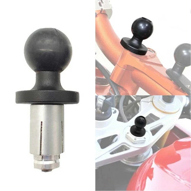Support Moto Pour GoPro/ Caméra - Fixation Fourche Avec Rotule - Diamètre 17mm Ou 25mm - Noir