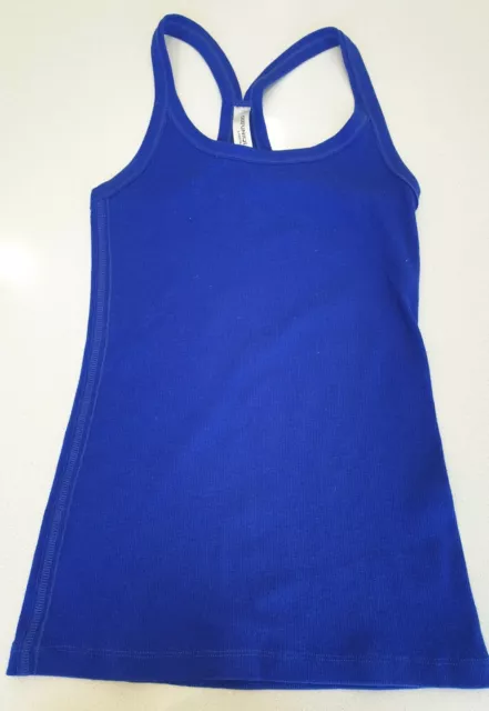 LORNA JANE Size S Women's Tank Top, Electric Blue, Ribbed