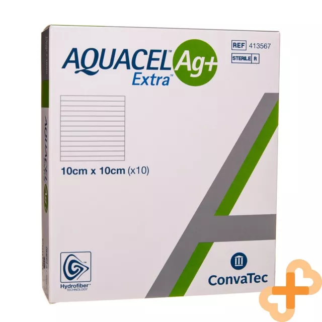 ConvaTec Aquacel Ag + Extra Benda Medicazione 10x10cm 10 Pz. Sterile 3