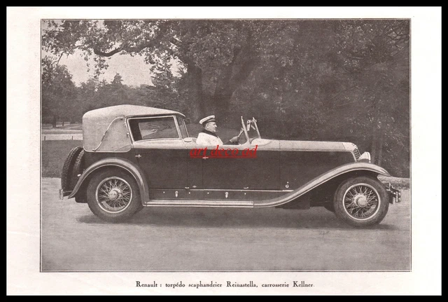 Publicité Renault Reinastella Torpédo Scaphandrier vintage photo ad 1924 - 1j