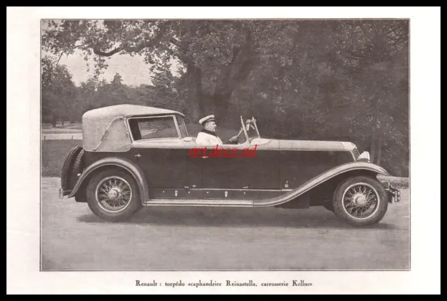 Vintage Renault Reinastella Torpedo Scapandrier Advertising Ad 1924 - 1j