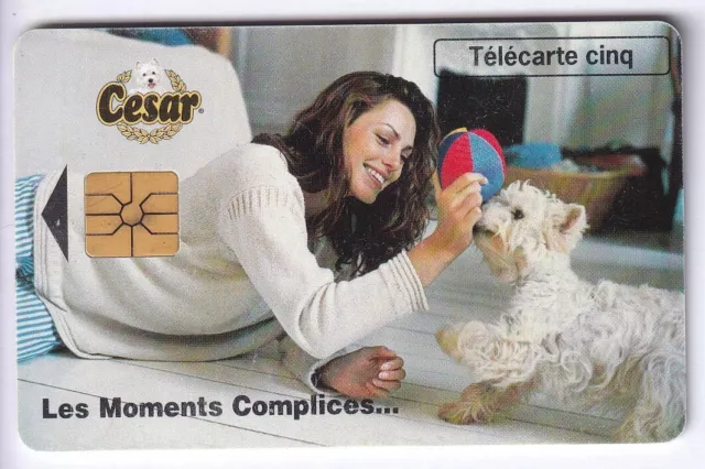 Telecarte / Phonecard .. France 5U Privee Gn417 Sexy Chien Dog 12/97 Tbe C.20€