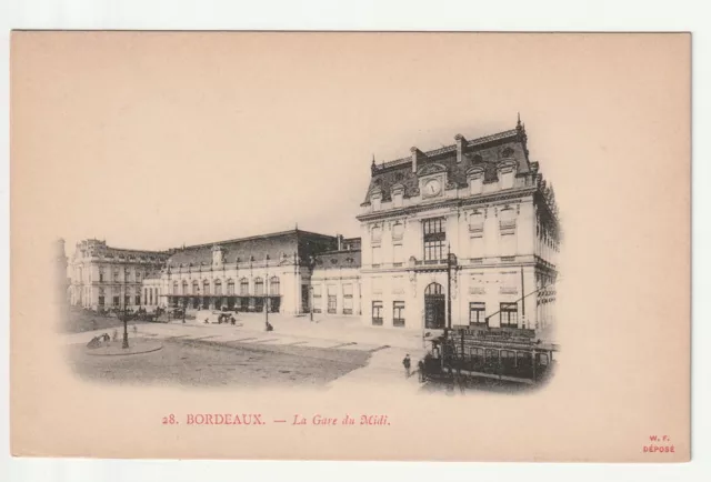 BORDEAUX - Gironde - CPA 33 - carte 1900 la Gare Du Midi - Tramway