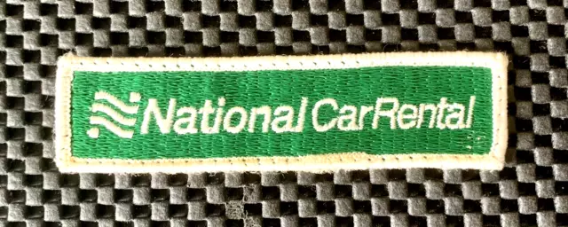 NATIONAL CAR RENTAL EMBROIDERED SEW ON PATCH AUTOMOBILE RENTAL 4 1/4" x 1"