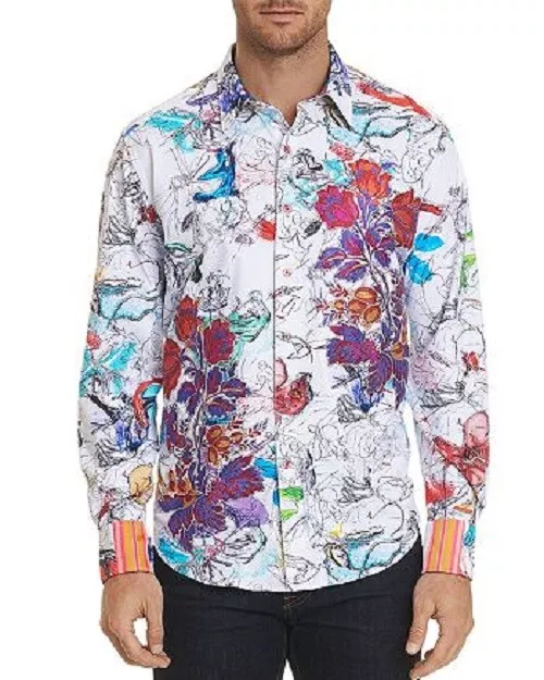 ROBERT GRAHAM LIMITED Edition Petal To The Metal Sport Shirt In White ...