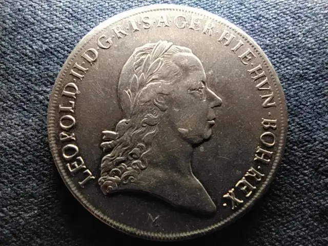 Austria Leopold II (1790-1792) 1 Kronenthaler .873 Silver Coin 1792 M