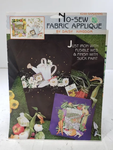 Kit de apliques de tela sin costura Daisy Kingdom #6288 jardinería vintage con tela