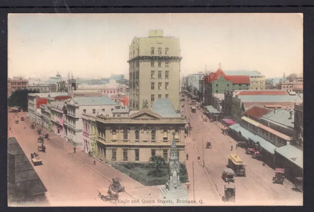 Queensland unused circa 1910 postcard Eagle and Queen Street Brisbane (see desc)