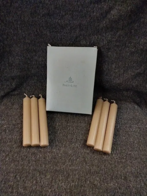 Vintage Partylite A0211 6" Spiced Vanilla Utility Refills Candles (6) NEW