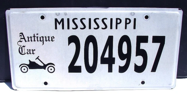 US Mississippi, License Plates, Automobilia, Transportation
