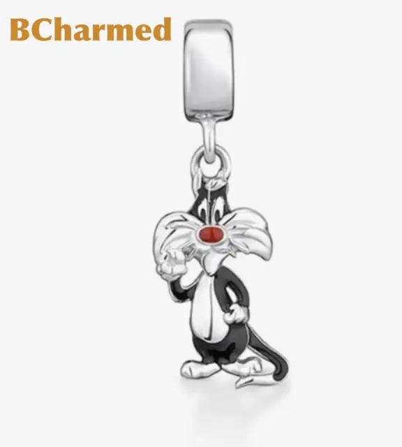 BCharmed Looney Tunes Sterling Silver 925 Bracelet Charms With Leather Pouch