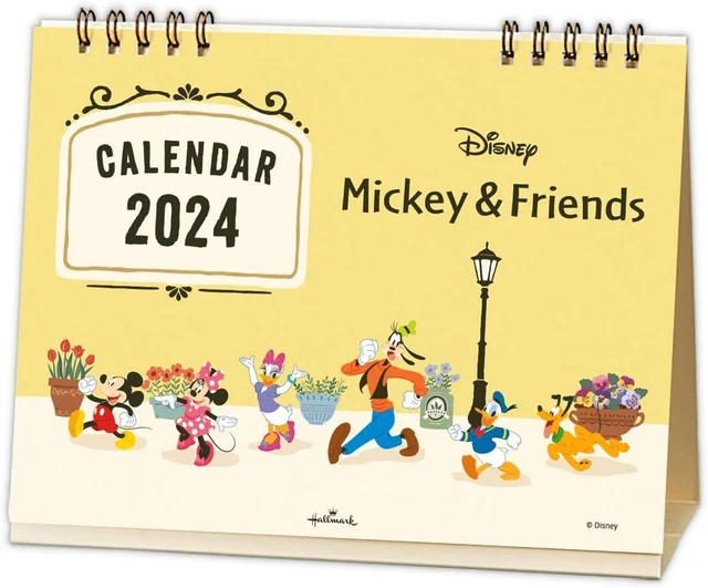 Japan Hallmark Disney 2024 Calendar Tabletop Mickey Body size 135x180mm Desktop