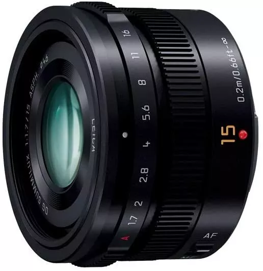 [ près De Mint ] Panasonic H-X015K Leica Dg Summilux 15mm F/1.7 Asph. Lens