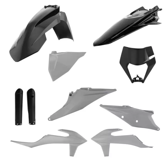 Acerbis Plastik-Kit Full-Kit KTM EXC/EXC-F 20-, Schwarz/Grau