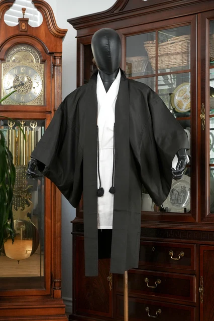 Dear Vanilla Japanese Silk Haori Jacket Men's Kimono Genuine Japan Made Vintage