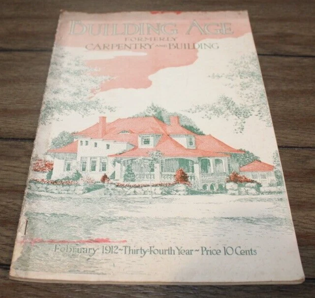 Antique February, 1912 BUILDING AGE MAGAZINE Architecture ADS++ Tools