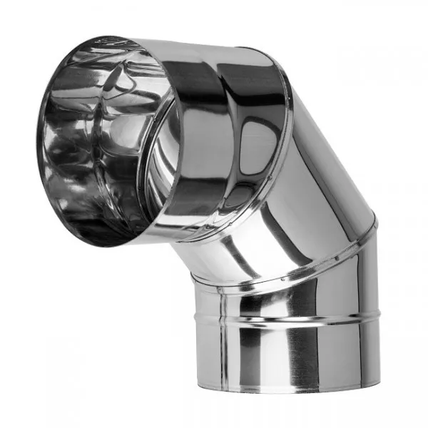 Acier Inoxydable 90 Degrés Coude Cheminée Doublure Bend 90° Multi Conduit Poêle