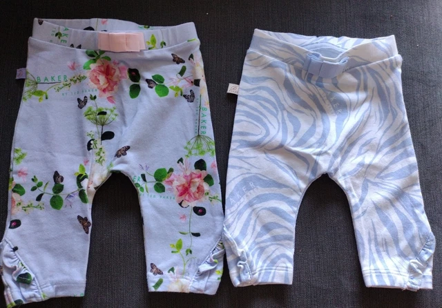 Baby Girls 2 Pairs Of TED BAKER Leggings 0-3 Months Excellent Condition Z