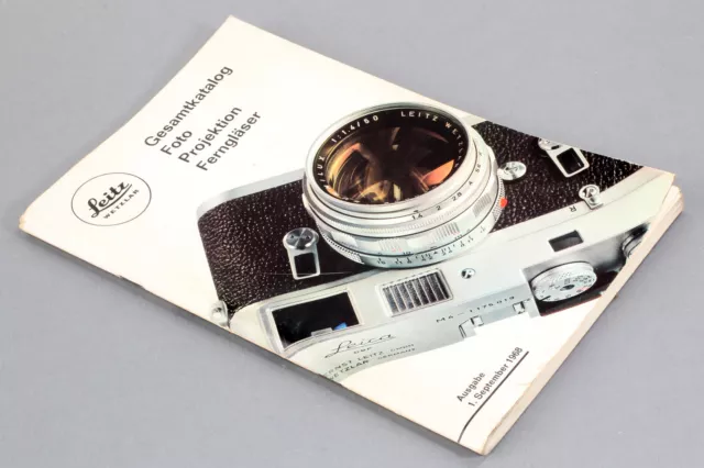 LEICA Gesamtkatalog für Fachhandel Ausgabe 1. September 1968 Leitz Wetzlar RARE!