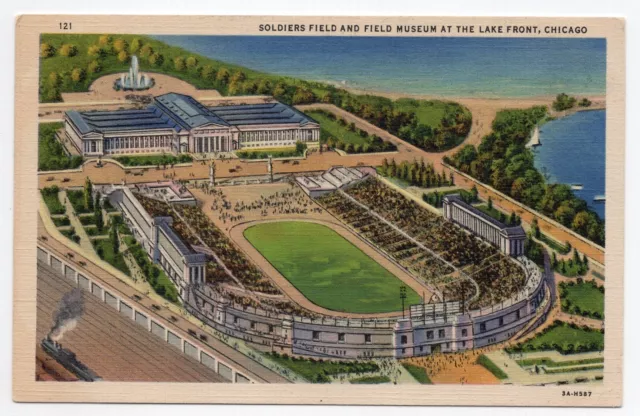 1930s WB - Soldiers Field and Field Museum - Chicago, Illinois