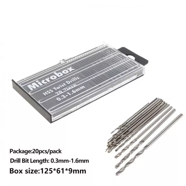 Profi Hochwertig Bohrer 03.mm-1.6mm Werkzeuge Zubehör 20Pcs/Set Ersatz