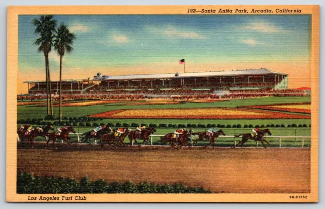 Postcard Los Angeles Turf Club, Santa Anita Park, Arcadia, California Unposted