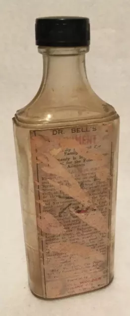 Antique Quack Medicine Bottle Dr. Bell’s Liniment Dr. Bell Wonder Medicine Co.