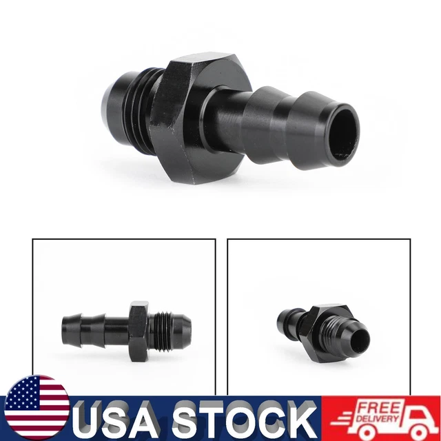 6 AN Male Flare to 3/8" Hose Barb Adapter Fitting AN6 6AN -6AN 3/8 Push Lock T2