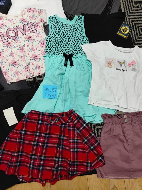 #C85 Enorme pacchetto di vestiti per ragazze 7-8 anni GEORGE NEXT PRIMARK M&S 3
