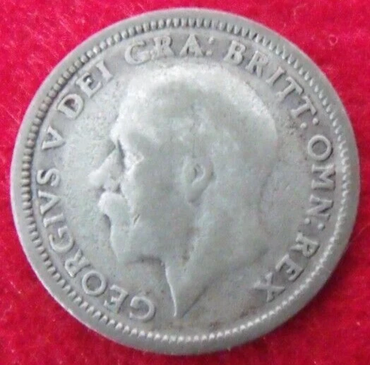1926 GEORGE V SILVER SIXPENCE  ( 50% Silver )  British 6d Coin.   329 2
