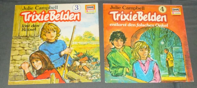 2 HÖRSPIEL LPs VON 1972/73    TRIXIE BELDEN  3 + 4  JULIE CAMPBELL  EUROPA