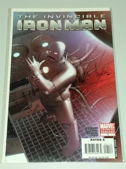 Iron Man Invincible #1 2Nd Print Larroca Variant Nm (9.4) July 2008 Marvel Comic