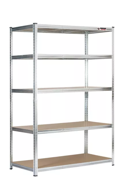 NEW Rhino Racking Steel Garage Shelving Unit – Galvanised, 180x120x60cm, 1000kg