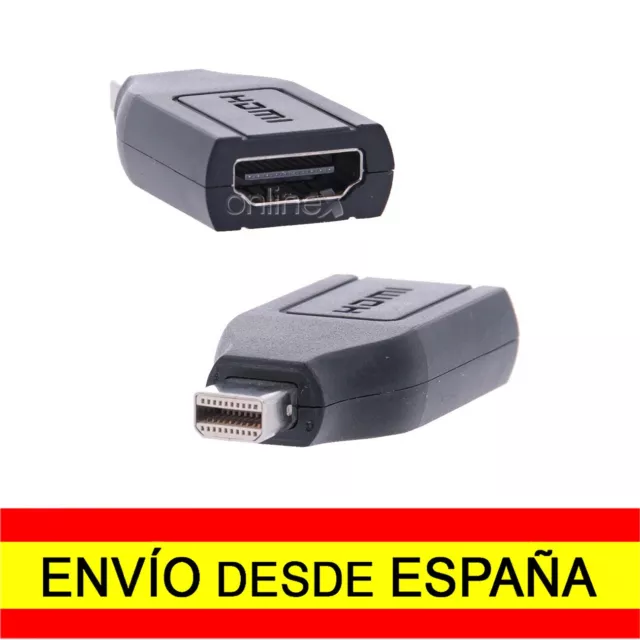 Adaptador Convertidor MINI DP (DisplayPort) Macho a HDMI Hembra a2708