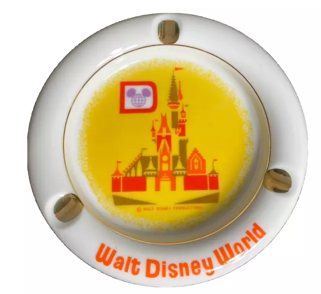 Walt Disney World Castle Ashtray Vintage Japan Cinderella Castle Mickey Mouse