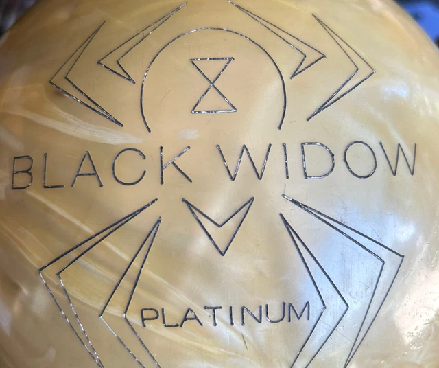 USED HAMMER BLACK Widow Platinum White Overseas 15 lb Bowling Ball 175