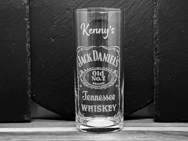 Personalised Spirit, Whiskey Engraved Highball Glass 16cm Tall Add Your Name