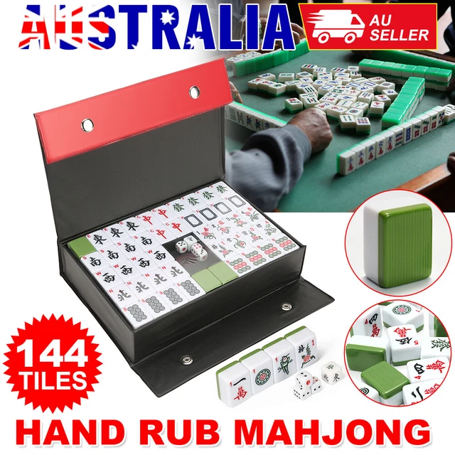 Chinese Vietnamese Mahjong Game Set 160 Large 1.5 Melamine Tile Case  Mahjongg