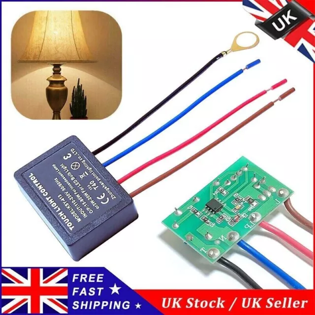 3 Way Touch Light Lamp Dimmer Switch Control Module Sensor Incandescent 220V