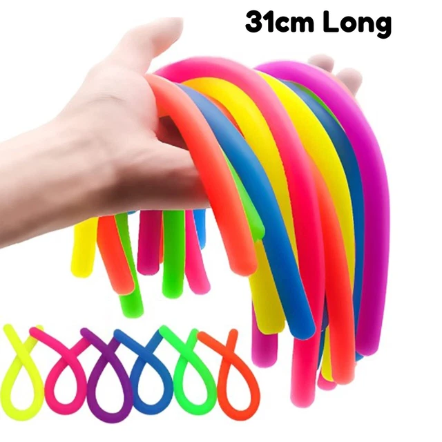 Monkey Noodle Fidget Toys 50-Pack Sensory Stretchy Strings - For Stress ...
