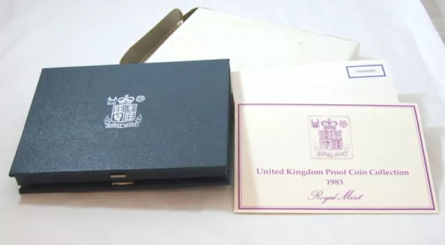 1983 Royal Mint United Kingdom Proof Coin Set - 8 coins Light Toning UNC