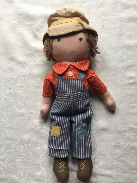 14” VINTAGE HOLLY HOBBIE Brother ROBBY DOLL BOY STUFFED PLUSH TOY 1974