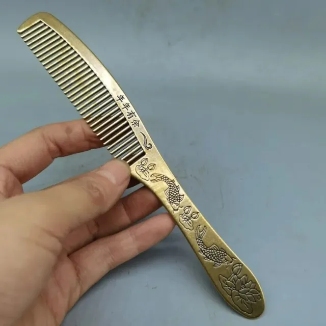 Pure Copper Comb Improve Dandruff Health Care Hair Comb Anti-Static Handmade