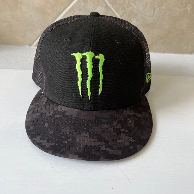 MONSTER ENERGY NEW Era 9Fifty Athlete Snapback Hat Cap Black Camo 27.
