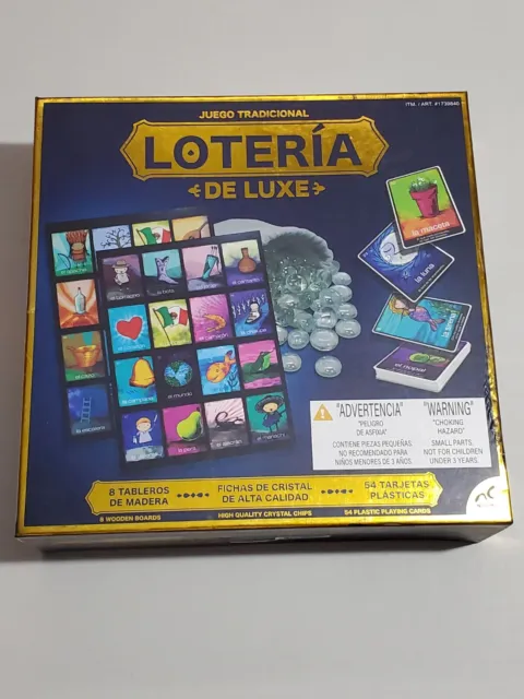 Loteria De Luxe Juego Tradicional Mexican Bingo Board Game - New - Sealed