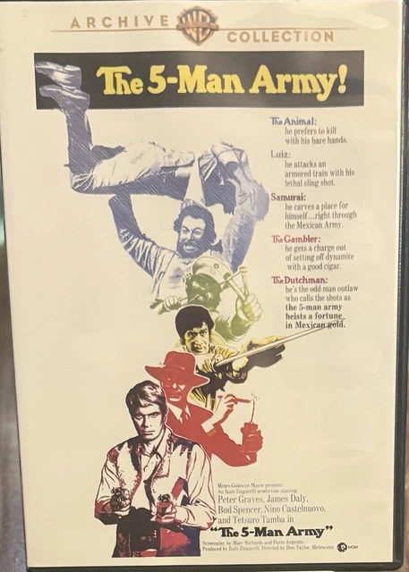 THE 5-MAN ARMY! (DVD, 1969) WB Archive Collection Five Man Army