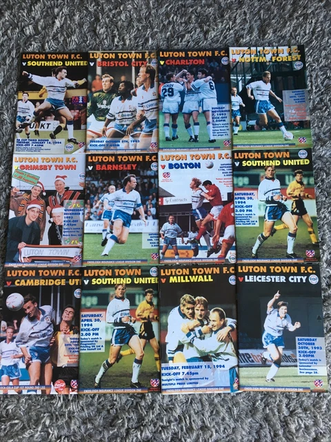 LUTON TOWN PROGRAMMES X 12 199394 £3.00 PicClick UK