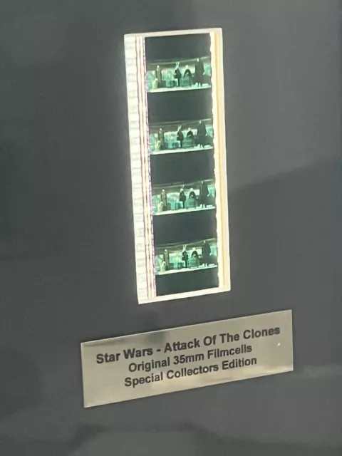 Star Wars Framed 35mm Original Film Cells Ep II Attack of the Clones COA - VGC 2