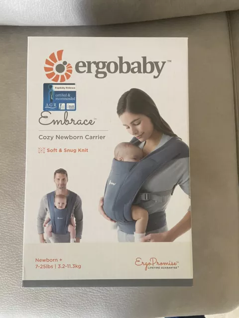 Ergobaby BCEMAOXBLU, Embrace Marsupio Neonati Ergonomico 0 Mesi, Porta Bebe...