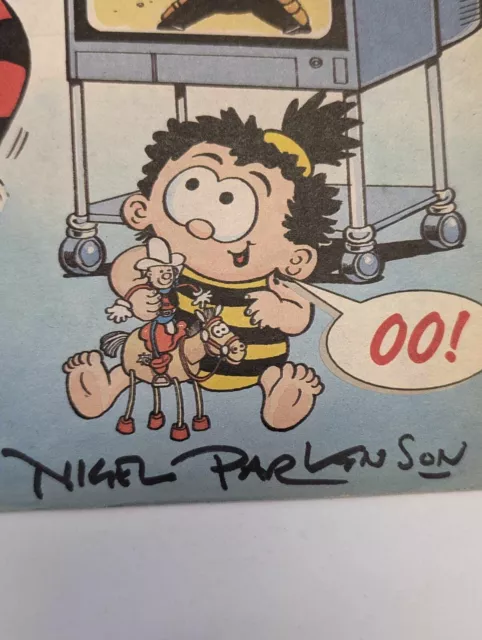 The Beano No. 2955 - Signed by Nigel Parkinson, 6th March 1999, DC Thomson & Co 3